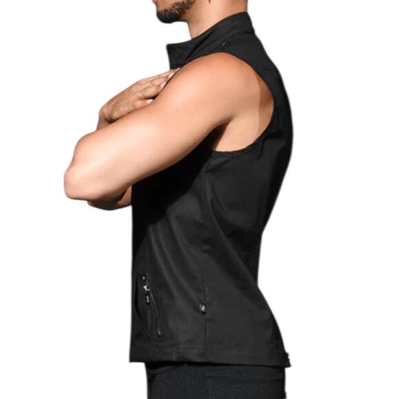 Andrew Christian Special Forces Capsule Zipper Vest Black Large - Picture 16 of 16